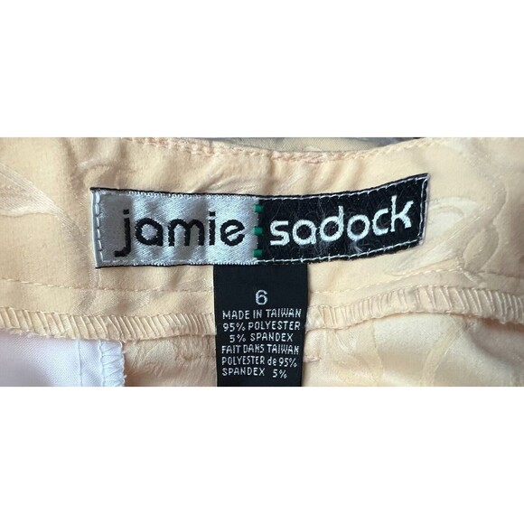 Jamie Sadock Active Capri Pants Womens Size 6 Stretch Pastel Orange Floral - Picture 6 of 9